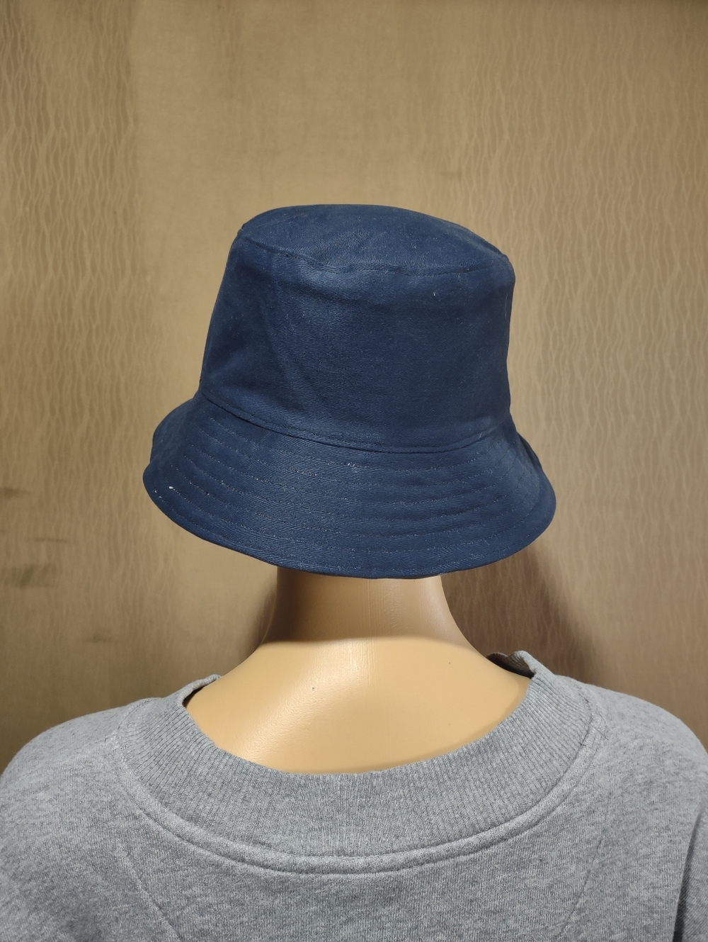 Handmade Upcycled Reversible Navy & Green Camo Bucket Hat - Picture 9 of 13